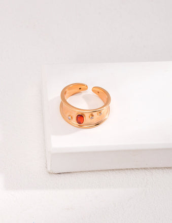 Ancient Greek Style Zircon Ring