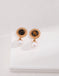 Bead Edge Tiger Eye Pearl Earrings