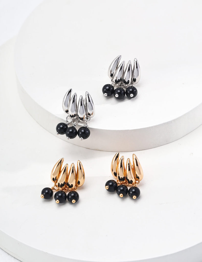 Black Agate Earrings