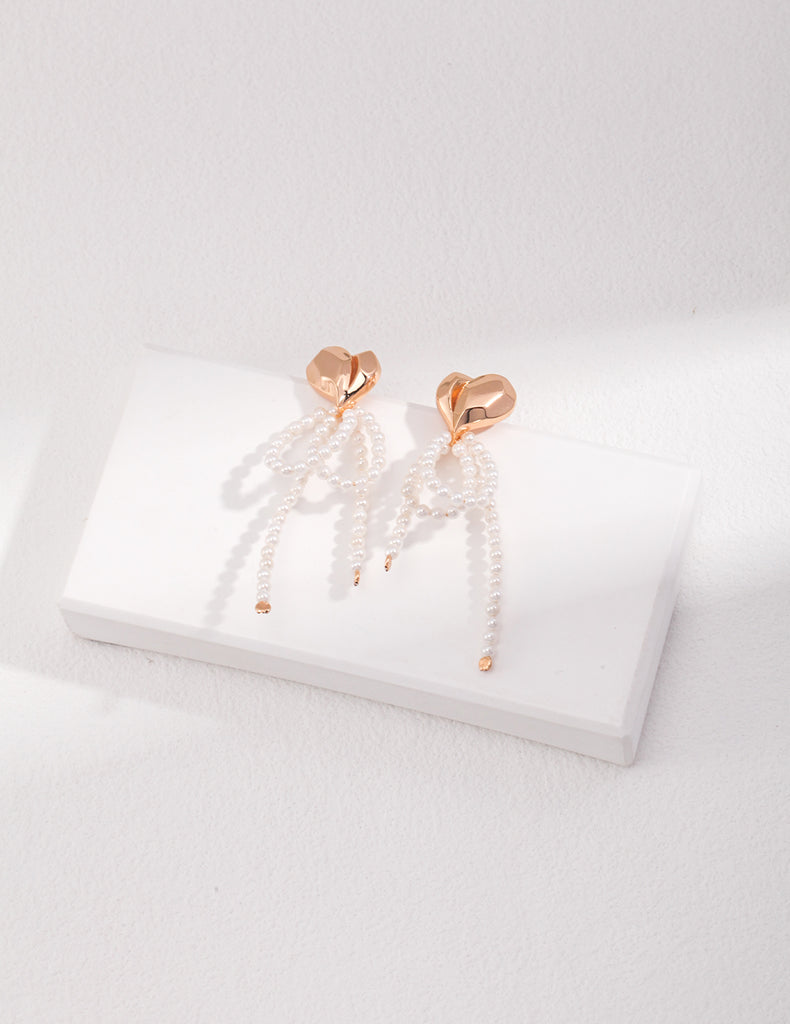 Pearl Bow Earrings