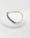 Emerald Square Gemstone Pearl Bracelet