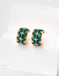 Ethnic Green Drip Glaze Earrings