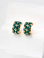 Ethnic Green Drip Glaze Earrings