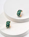 Ethnic Green Drip Glaze Earrings