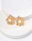 Flower Design Pearl Earrings