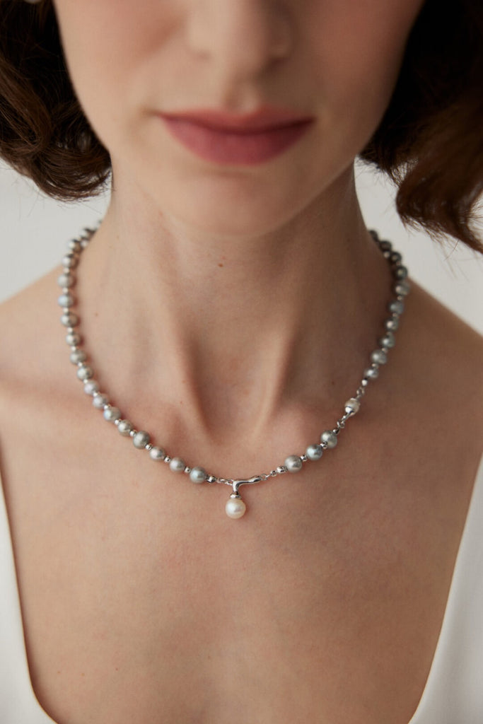 Gray Pearl Necklace