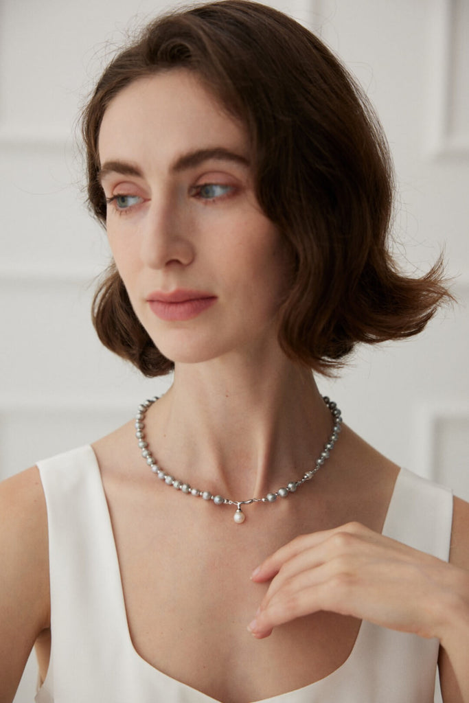 Gray Pearl Necklace