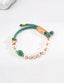 Green Braided Rope Pearl Bracelet