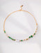 Green Gemstone Pearl Beaded Half Chain Necklace