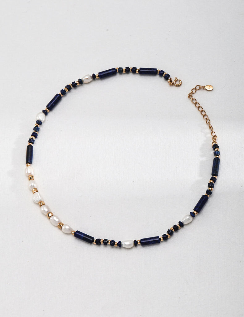 Lapis Lazuli Pearl Necklace