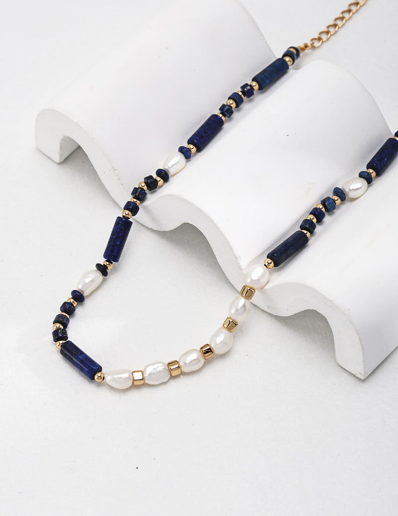 Lapis Lazuli Pearl Necklace