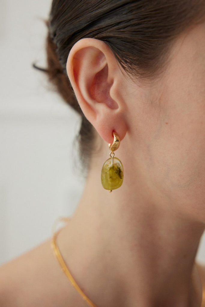 Light Green Resin Earrings