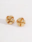 Macrame Cross Knot Stud Earring