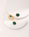 Malachite Bezel Earrings