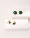 Malachite Bezel Earrings