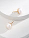 Natural Button Pearl Earrings