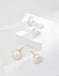 Natural Button Pearl Earrings