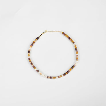 Natural Egg Yolk Pearl Bead Necklace