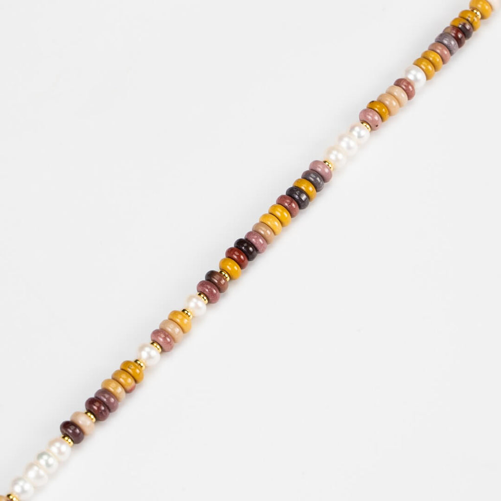 Natural Egg Yolk Pearl Bead Necklace