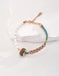 Natural Green Stone Lucky Beads Half Rope Half Pearl Bracelet