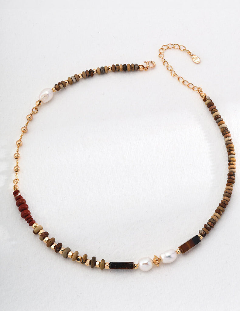 Natural Stone Beaded Necklace