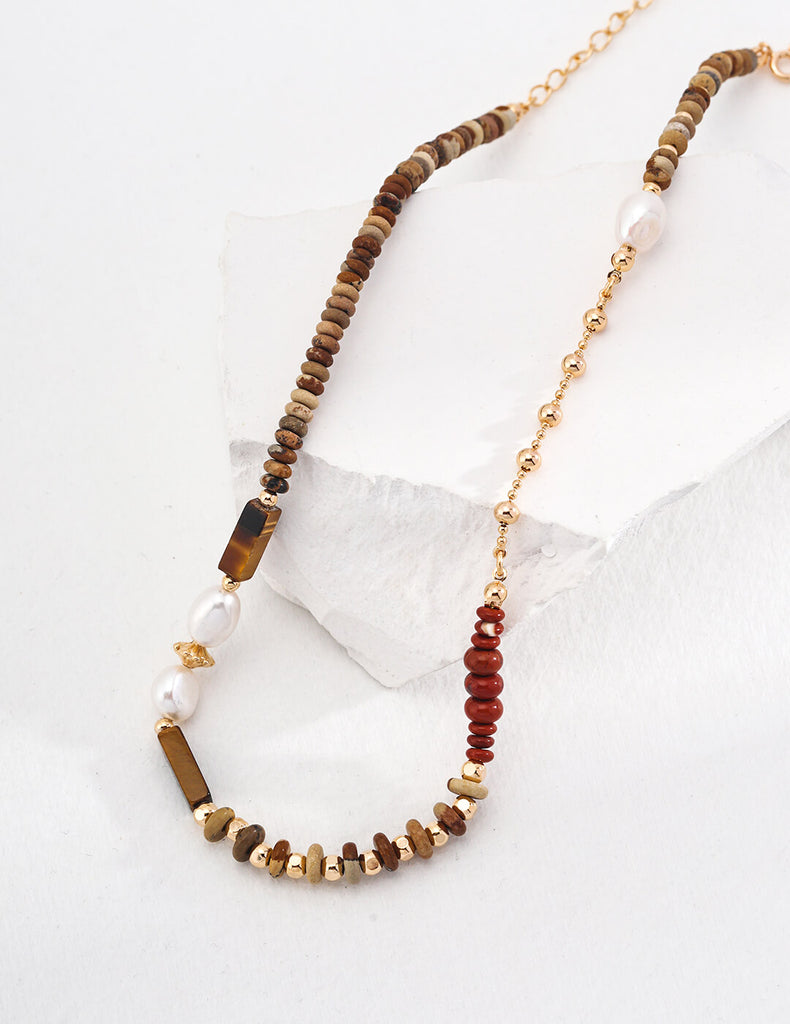 Natural Stone Beaded Necklace 4