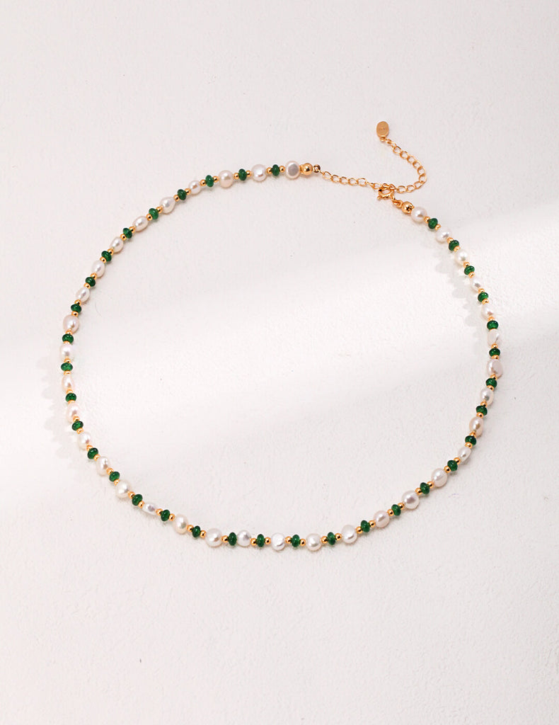 Pearl Emerald Necklace