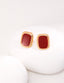 Red Square Drip Glaze Earrings