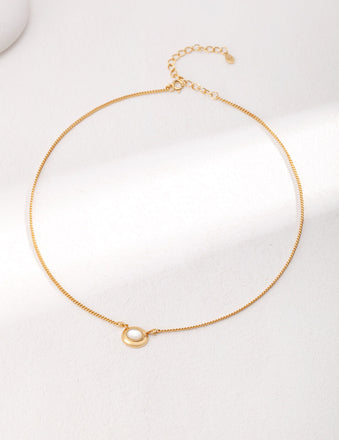 Retro Mother-Of-Pearl Necklace