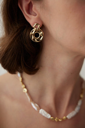 Satin Gloss Double Hoop Earrings