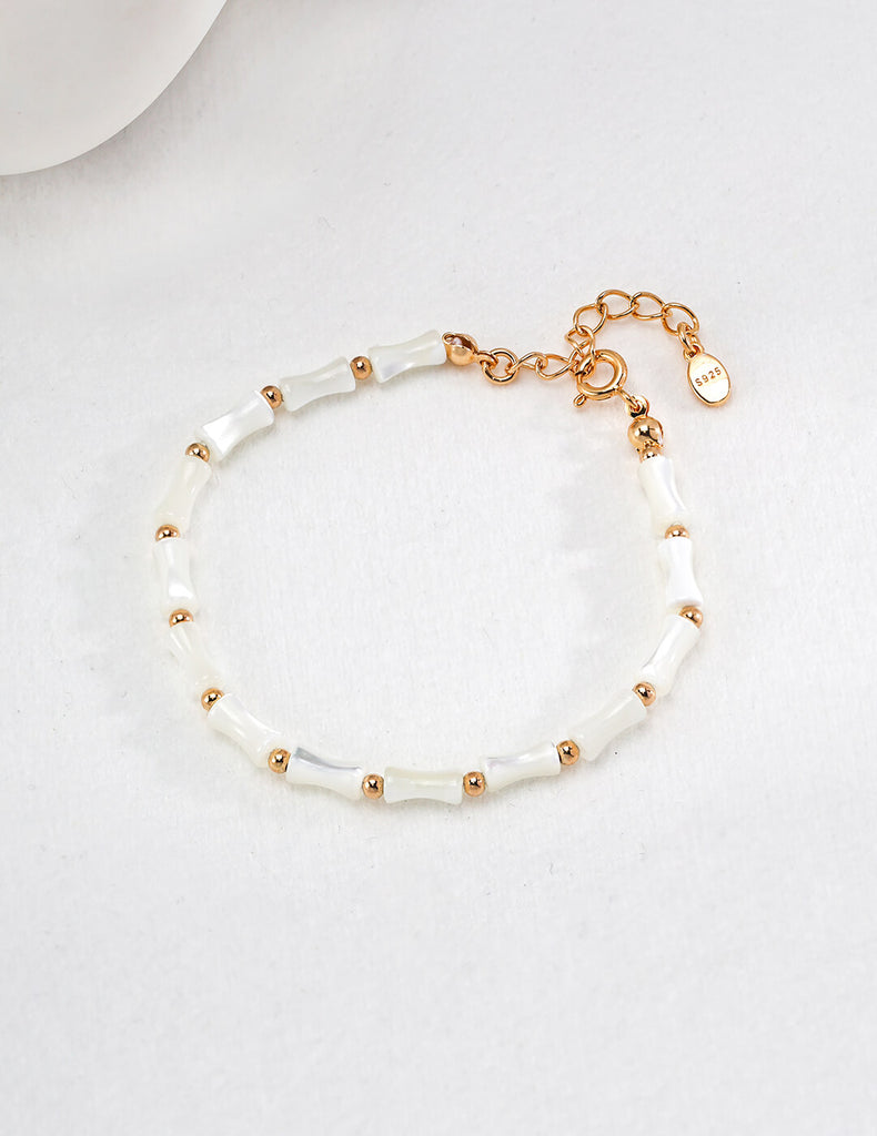 Shell Tube Beaded Bracelet