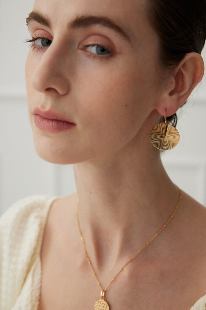 Simple Disc Shaped Earrings