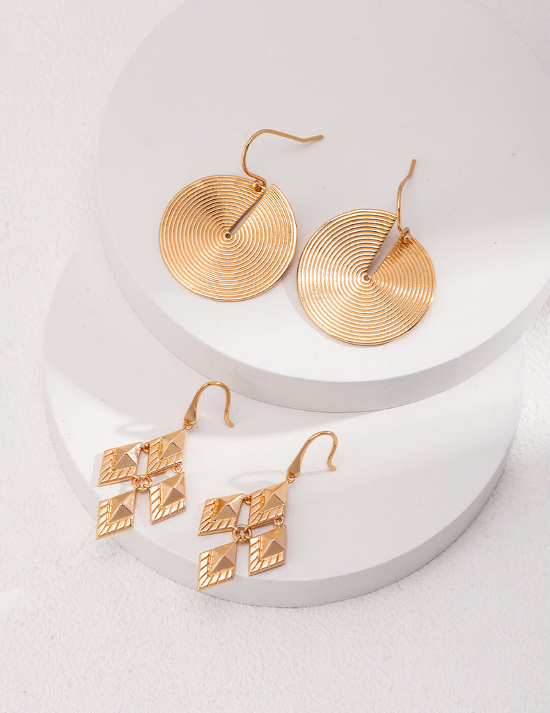 Simple Disc Shaped Earrings