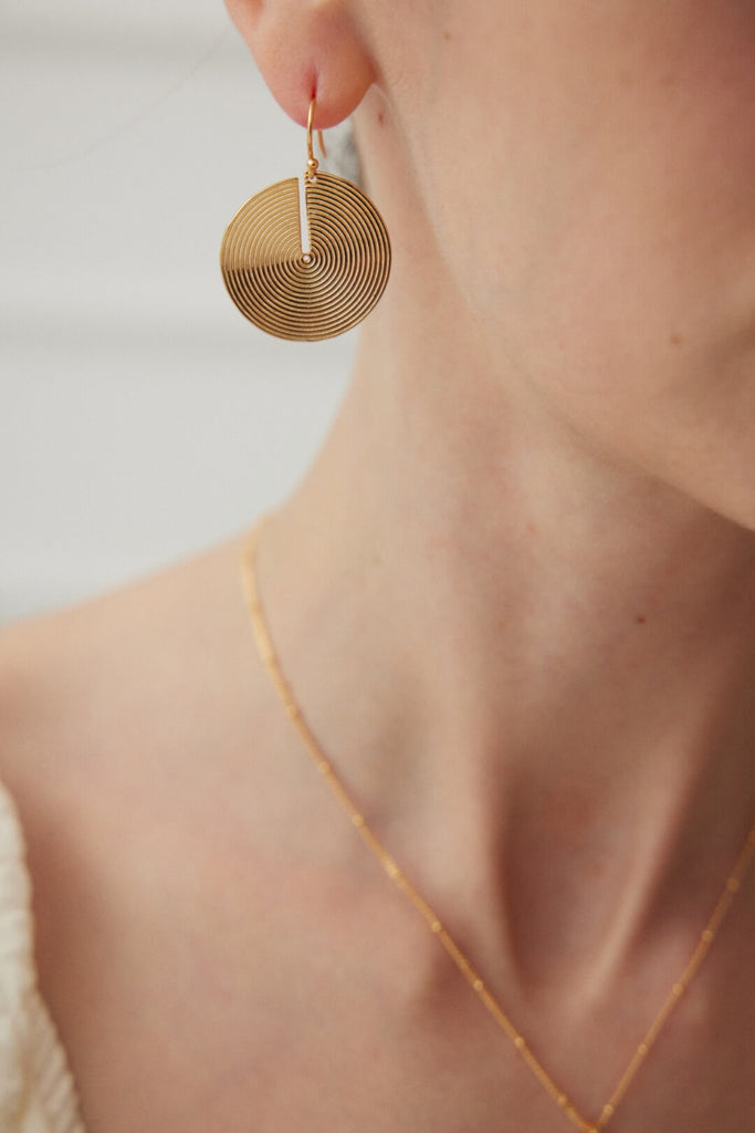 Simple Disc Shaped Earrings