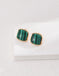 Square Malachite Earrings