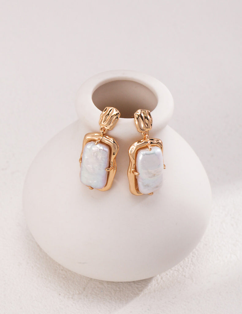 Square Pearl Earrings