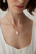 Square Pearl Pendant Necklace