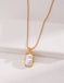 Square Pearl Pendant Necklace