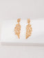 Sterling Silver Leaf Shape Earrings