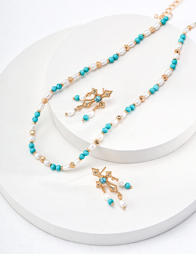 Turquoise Pearl Necklace