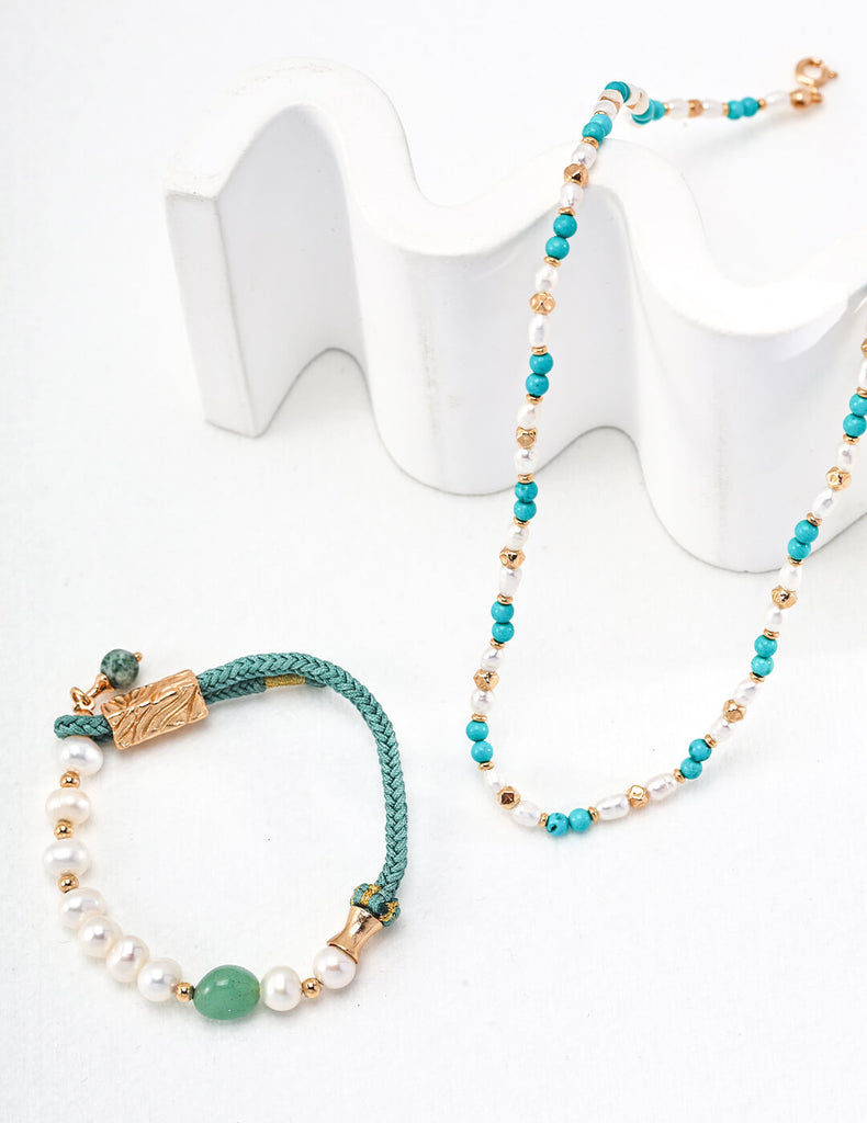 Turquoise Pearl Necklace