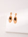 West Asian Ethnic Style Tiger Eye Stone Earrings