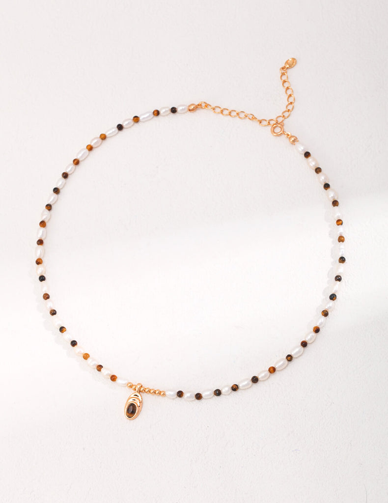 West Asian Ethnic Style Tiger Eye Stone Necklace