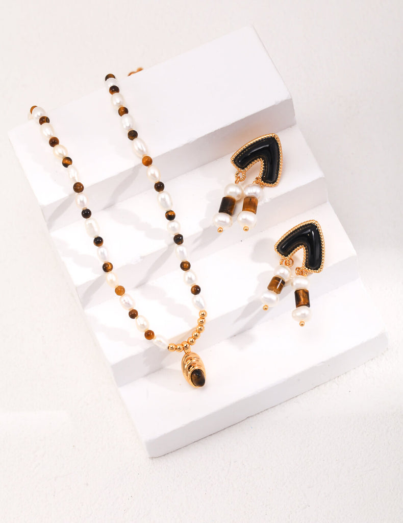 West Asian Ethnic Style Tiger Eye Stone Necklace