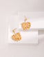 Zircon Embellished Leaf Earrings