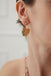 Zircon Embellished Leaf Earrings