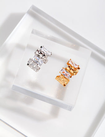 Irregular Spaced Zircon Design Ring